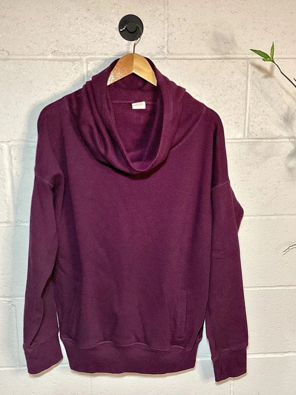 ZYIA Active Oh So Soft Hoodie Cowl-Style Neck Purple